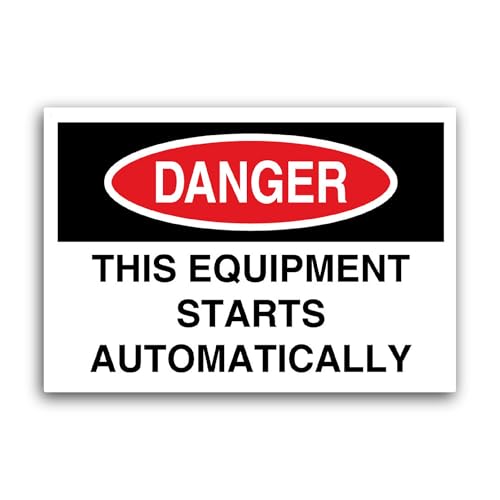 2 (Pieces) 3" and 5" This Equipment Starts Sticker, Waterproof Vinyl Decals for Many Purpose Like Ca