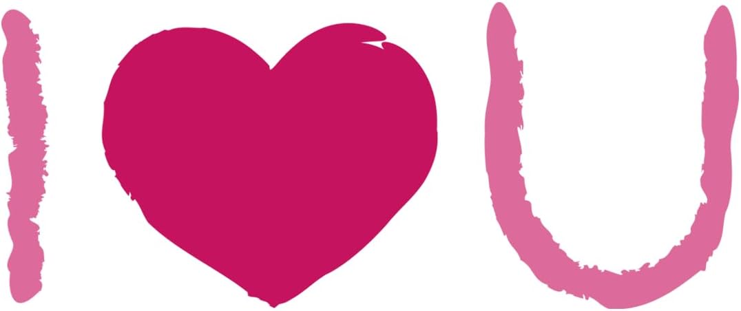 Inspirational Quote I Love U Heart Motivational Sticker Vinyl Decal Motivation Stickers- 5" Vinyl Sticker Waterproof