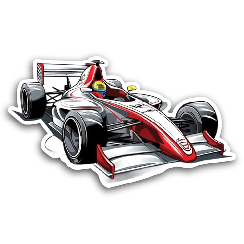 2 (Pieces) 3" and 5" Modern Racing Car Sticker, Waterproof Vinyl Decals for Many Purpose Like Cars, 