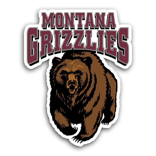 2 (Pieces) 3" and 5" M0ntana Grizzlies Sticker, Waterproof Vinyl Decals for Many Purpose Like Cars, 