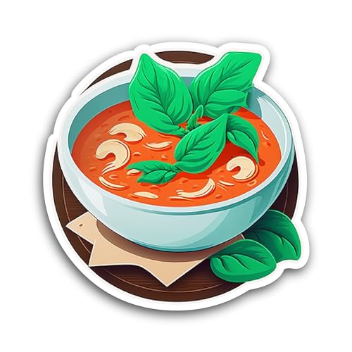 2 (Pieces) 3" and 5" Bowl of Soup Sticker, Waterproof Vinyl Decals for Many Purpose Like Cars, Truck