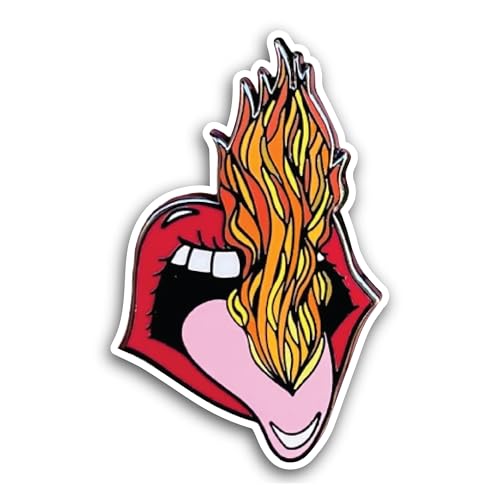 2 (Pieces) 3" and 5" Fire Tongue Sticker, Waterproof Vinyl Decals for Many Purpose Like Cars, Trucks