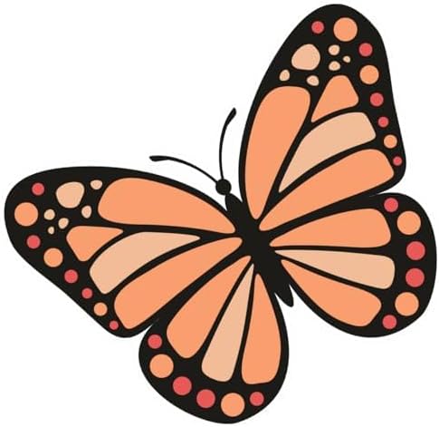 Inspirational Quote "Peach Monarch Butterfly" Motivational Sticker Vinyl Decal Motivation Stickers- 5" Vinyl Sticker Waterproof