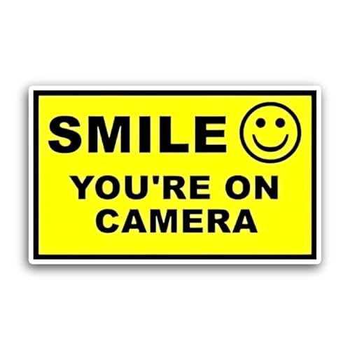 2 (Pieces) 3" and 5" You're On Camera Sticker, Waterproof Vinyl Decals for Many Purpose Like Cars, T