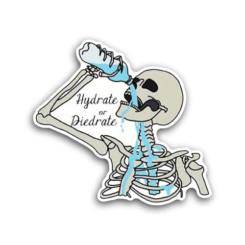 2 (Pieces) 3" and 5" Hydrate Sticker, Waterproof Vinyl Decals for Many Purpose Like Cars, Trucks, La