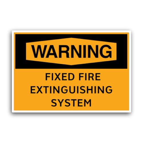 2 (Pieces) 3" and 5" Fixed Fire Extinguishing Sticker, Waterproof Vinyl Decals for Many Purpose Like