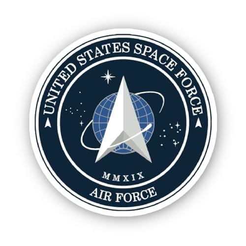 2 (Pieces) 3" and 5" Circular Space and Globe Emblem Sticker, Waterproof Vinyl Decals for Many Purpo