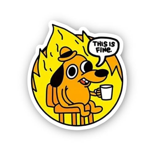 2 (Pieces) 3" and 5" Cute Explosive Sticker, Waterproof Vinyl Decals for Many Purpose Like Cars, Tru