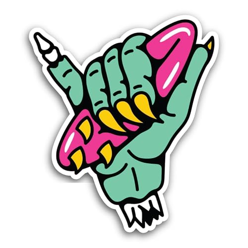 2 (Pieces) 3" and 5" Zombie Hand Sticker, Waterproof Vinyl Decals for Many Purpose Like Cars, Trucks