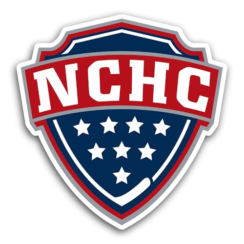 2 (Pieces) 3" and 5" National C0llegiate Hockey Conference Sticker, Waterproof Vinyl Decals for Many