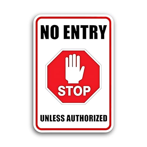 2 (Pieces) 3" and 5" No Entry Sticker, Waterproof Vinyl Decals for Many Purpose Like Cars, Trucks, L