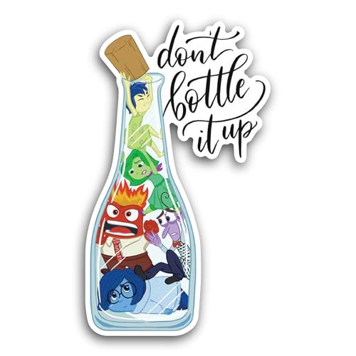2 (Pieces) 3" and 5" Don't Bottle Sticker, Waterproof Vinyl Decals for Many Purpose Like Cars, Truck