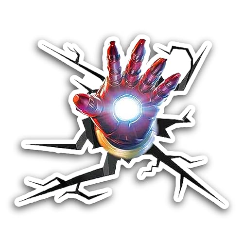 2 (Pieces) 3" and 5" Iron Hand Sticker, Waterproof Vinyl Decals for Many Purpose Like Cars, Trucks, 