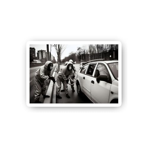 2 (Pieces) 3" and 5" Yellow and Black Labour Day Sticker, Waterproof Vinyl Decals for Many Purpose L