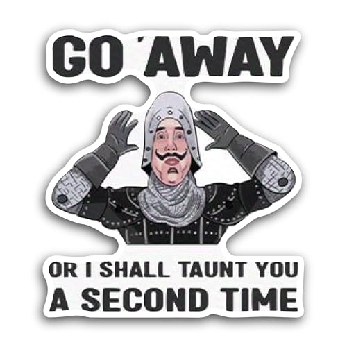2 (Pieces) 3" and 5" Go Away Sticker, Waterproof Vinyl Decals for Many Purpose Like Cars, Trucks, La
