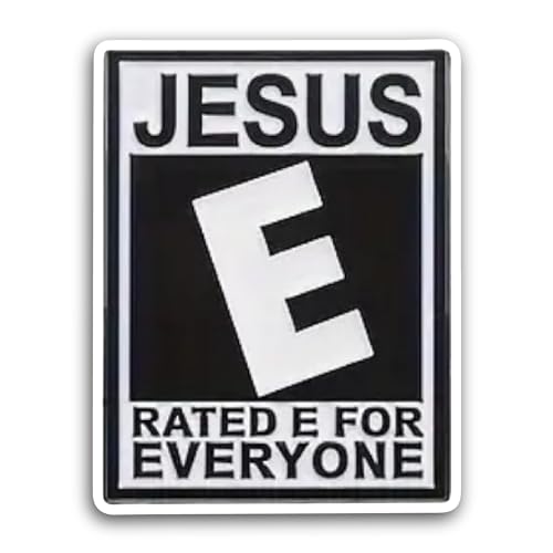 2 (Pieces) 3" and 5" Rated E for Everyone Sticker, Waterproof Vinyl Decals for Many Purpose Like Car