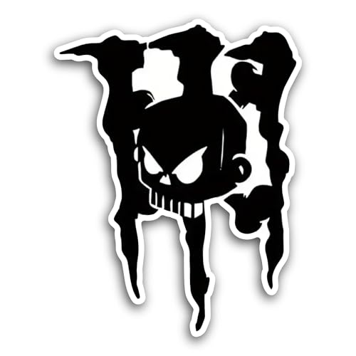 2 (Pieces) 3" and 5" Skull Face Sticker, Waterproof Vinyl Decals for Many Purpose Like Cars, Trucks,