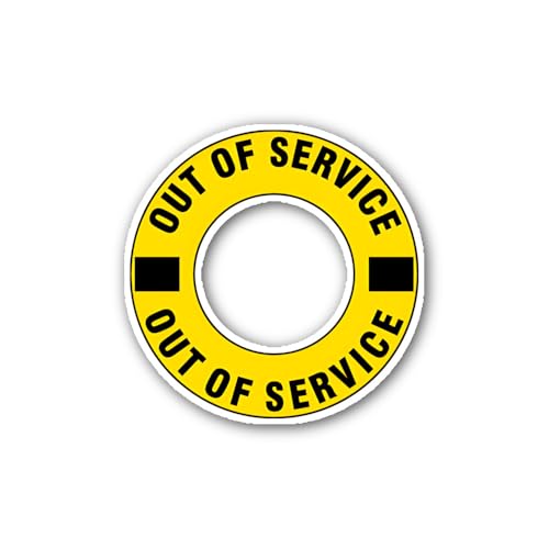 2 (Pieces) 3" and 5" Out of Service Sign Sticker, Waterproof Vinyl Decals for Many Purpose Like Cars