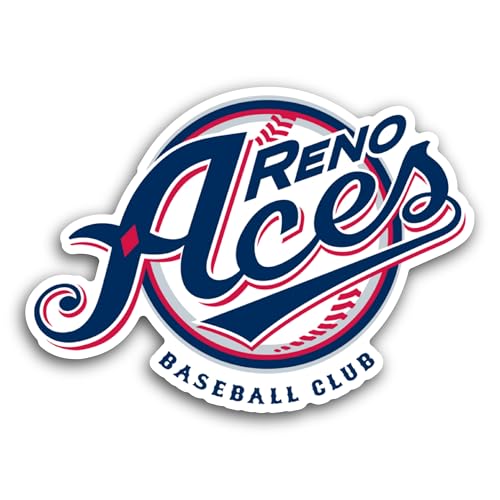 2 (Pieces) 3" and 5" Ren0 Baseball Logo Decal Sticker, Waterproof Vinyl Decals for Many Purpose Like