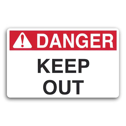 2 (Pieces) 3" and 5" Keep Out Decal Sticker, Waterproof Vinyl Decals for Many Purpose Like Cars, Tru