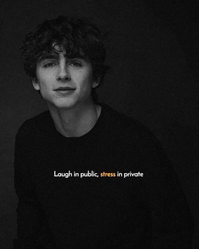 Laugh in Public, Stress in Private Message Sticker - 5" Vinyl Sticker Waterproof