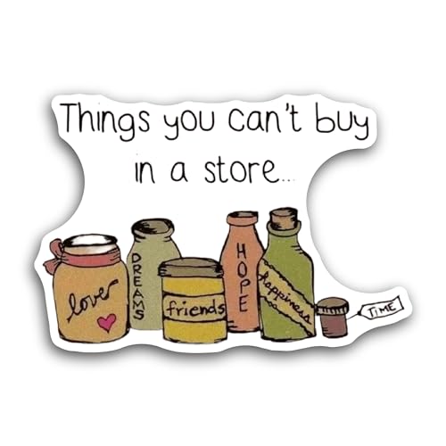 2 (Pieces) 3" and 5" Things You Cant Buy Sticker, Waterproof Vinyl Decals for Many Purpose Like Cars