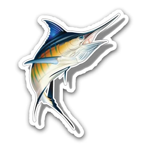 2 (Pieces) 3" and 5" Tropical Fish Sticker, Waterproof Vinyl Decals for Many Purpose Like Cars, Truc