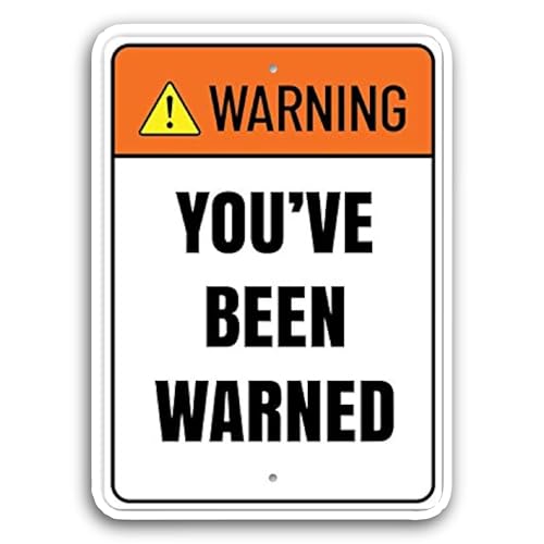 2 (Pieces) 3" and 5" Warning Sticker, Waterproof Vinyl Decals for Many Purpose Like Cars, Trucks, La