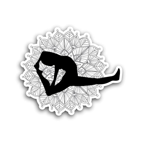 2 (Pieces) 3" and 5" Yoga Pose Sticker, Waterproof Vinyl Decals for Many Purpose Like Cars, Trucks, 