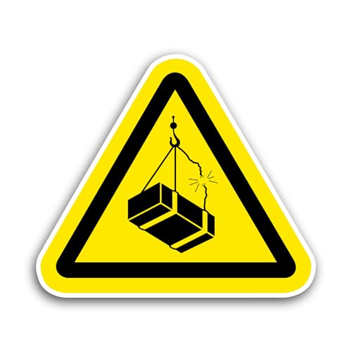 2 (Pieces) 3" and 5" Danger Overhead Sticker, Waterproof Vinyl Decals for Many Purpose Like Cars, Tr
