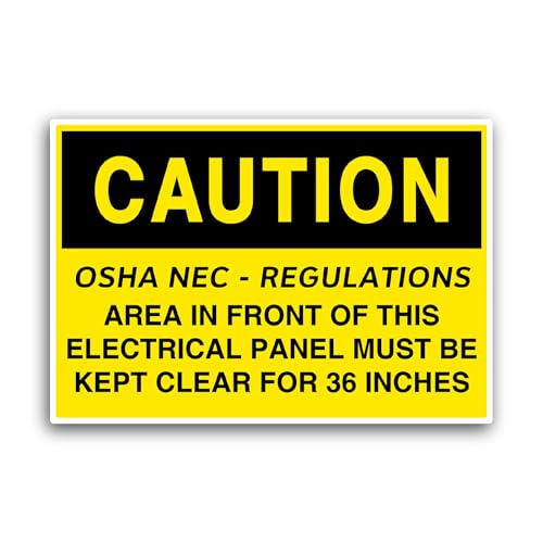 2 (Pieces) 3" and 5" Caution Sign OSHA Sticker, Waterproof Vinyl Decals for Many Purpose Like Cars, 