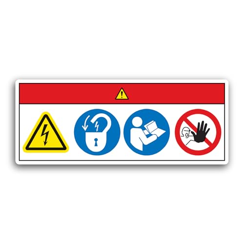 2 (Pieces) 3" and 5" Safety Signs Sticker, Waterproof Vinyl Decals for Many Purpose Like Cars, Truck