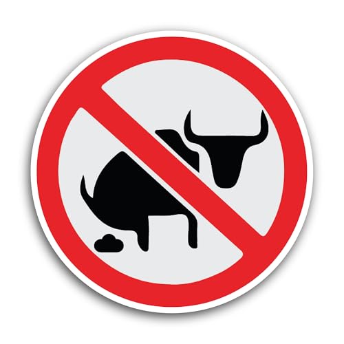 2 (Pieces) 3" and 5" Do Not Sign with Bull Sticker, Waterproof Vinyl Decals for Many Purpose Like Ca