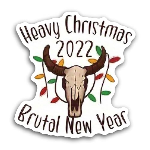 2 (Pieces) 3" and 5" Heavy Christmas Sticker, Waterproof Vinyl Decals for Many Purpose Like Cars, Tr