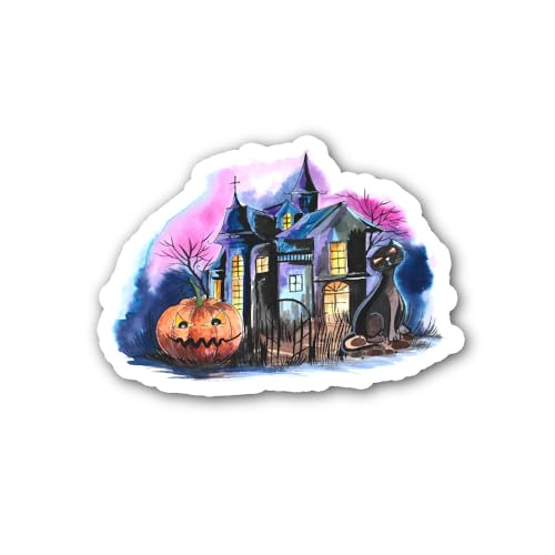 2 (Pieces) 3" and 5" Steaming Spiced Winter Tea Sticker, Waterproof Vinyl Decals for Many Purpose Li