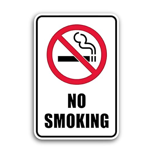 2 (Pieces) 3" and 5" No Smoking Sticker, Waterproof Vinyl Decals for Many Purpose Like Cars, Trucks,