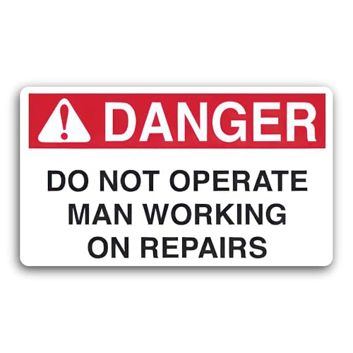 2 (Pieces) 3" and 5" Do Not Operate Decal Sticker, Waterproof Vinyl Decals for Many Purpose Like Car