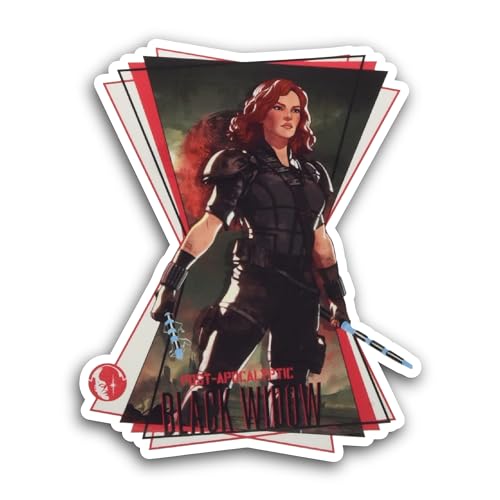 2 (Pieces) 3" and 5" Women Hero with Black Outfit Sticker, Waterproof Vinyl Decals for Many Purpose 