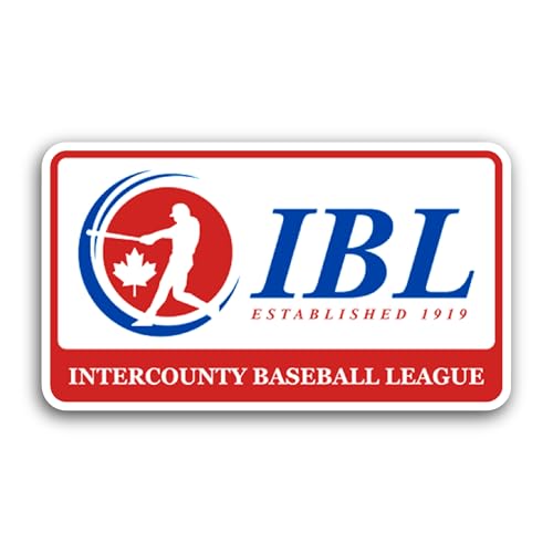 2 (Pieces) 3" and 5" Interc0unty Baseball League Sticker, Waterproof Vinyl Decals for Many Purpose L
