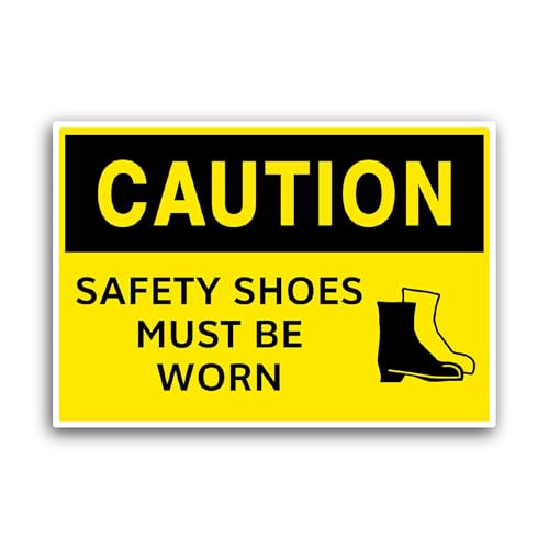 2 (Pieces) 3" and 5" Safety Shoes Sticker, Waterproof Vinyl Decals for Many Purpose Like Cars, Truck