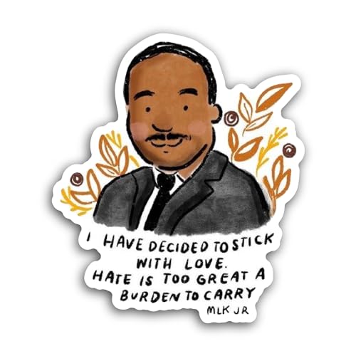 2 (Pieces) 3"" and 5"" Martin Luther King Jr Sticker, Waterproof Vinyl Decals for Many Purpose Like 