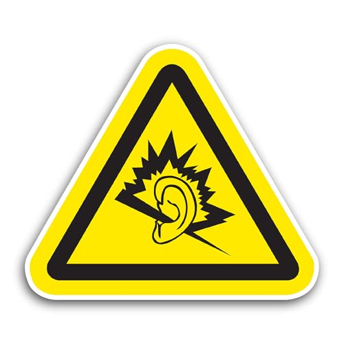 2 (Pieces) 3" and 5" Danger Noise Symbol Sticker, Waterproof Vinyl Decals for Many Purpose Like Cars