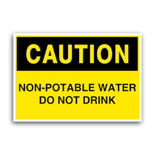 2 (Pieces) 3" and 5" Non-Potable Water Do Sticker, Waterproof Vinyl Decals for Many Purpose Like Car