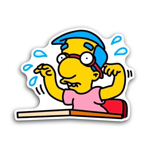 2 (Pieces) 3" and 5" Yellow Man Cartoon Character Sticker, Waterproof Vinyl Decals for Many Purpose 
