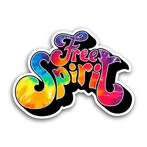 2 (Pieces) 3" and 5" Free Spirit Text Sticker, Waterproof Vinyl Decals for Many Purpose Like Cars, T