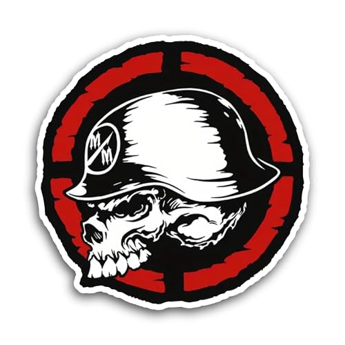 2 (Pieces) 3" and 5" Skull Logo Sticker, Waterproof Vinyl Decals for Many Purpose Like Cars, Trucks,