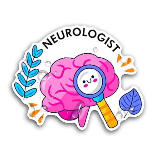 2 (Pieces) 3" and 5" Neurologist Sticker, Waterproof Vinyl Decals for Many Purpose Like Cars, Trucks