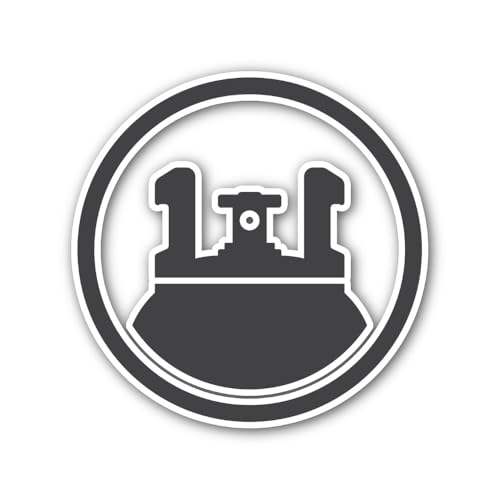2 (Pieces) 3" and 5" Gas Cylinder Icon Sticker, Waterproof Vinyl Decals for Many Purpose Like Cars, 