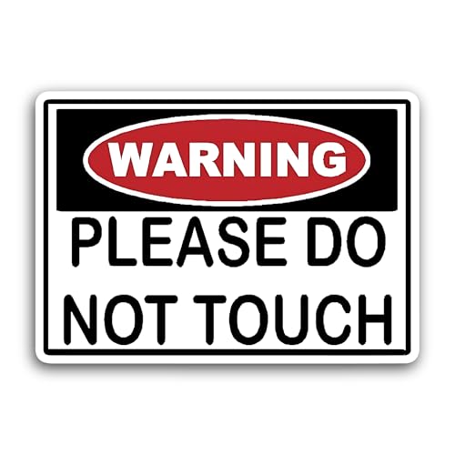 2 (Pieces) 3" and 5" Please Do Not Touch Sticker, Waterproof Vinyl Decals for Many Purpose Like Cars