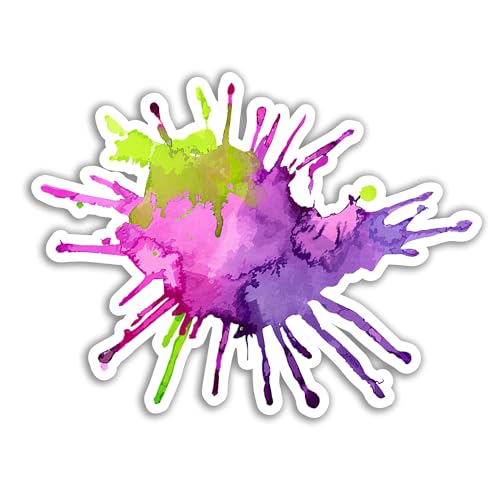 2 (Pieces) 3" and 5" Paint Splashes Sticker, Waterproof Vinyl Decals for Many Purpose Like Cars, Tru